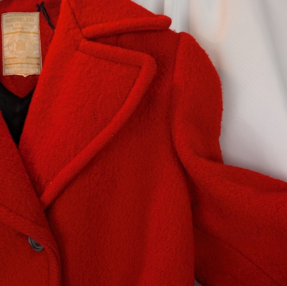 HUDSON’S BAY COMPANY 100% wool vintage 1950s-1970s red point jacket S GUC - Picture 7 of 16
